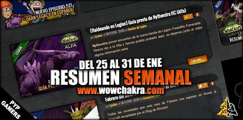Resumen semanal wowchakra
