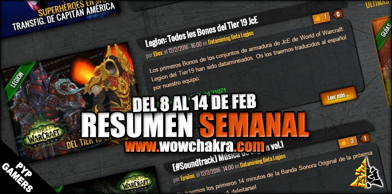 Resumen semanal wowchakra