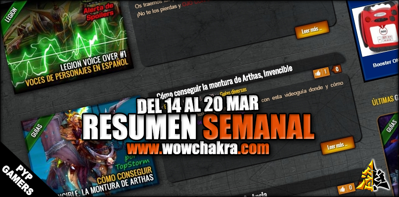 Resumen semanal wowchakra