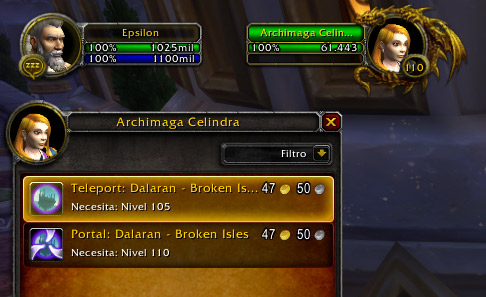 Teleport Mago Dalaran Islas Abruptas