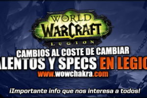 Costes en Legion para cambiar talentos y especializaciones