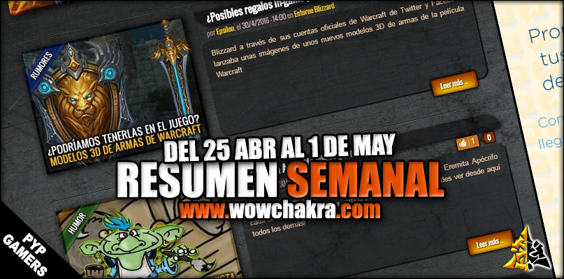 Resumen semanal wowchakra