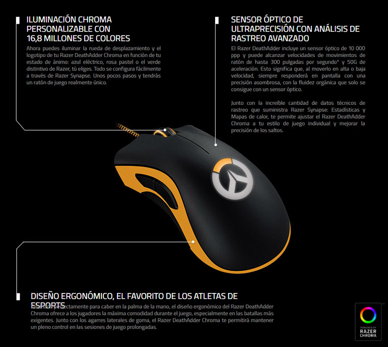 Ratón Deathadder Chroma Overwatch