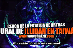 Mural urbano de Illidan en Taiwán