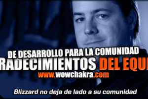 Agradecimiento del equipo de desarrollo de World of Warcarft