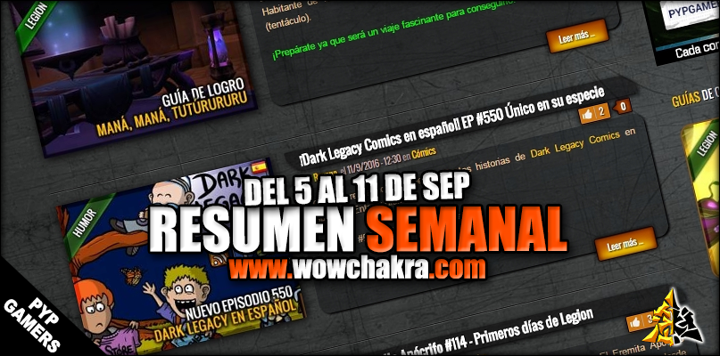 Resumen semanal wowchakra