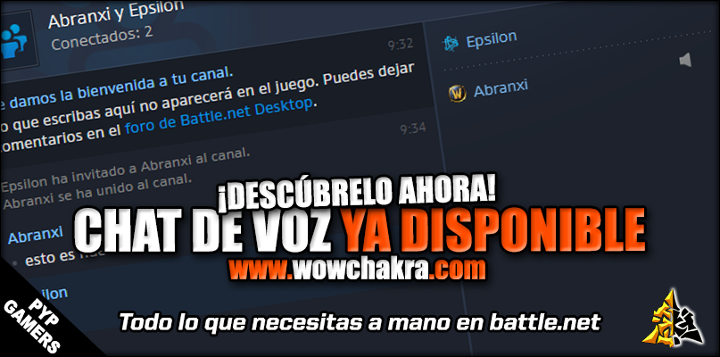 Descubre el nuevo chat de voz de Blizzard