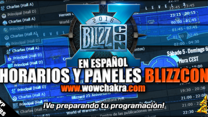 Horarios BlizzCon 2016