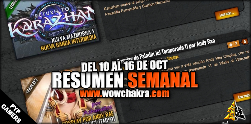 Resumen semanal wowchakra
