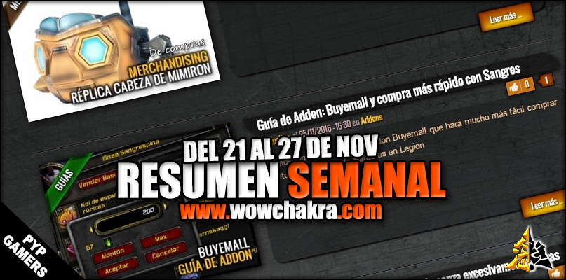 Resumen semanal wowchakra