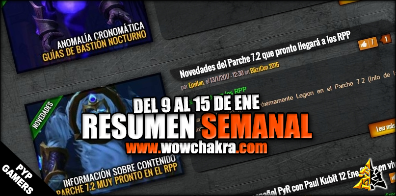 Resumen semanal wowchakra