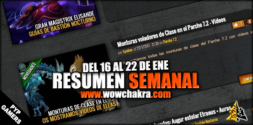 Resumen semanal wowchakra