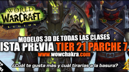 Tier 21 del Parche 7.3 Vista previa del Tier 21 modelos 3D Tier 21