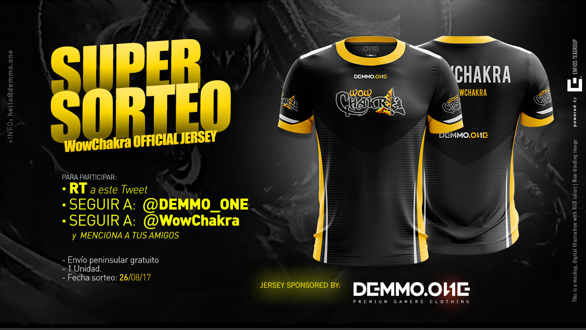 Sorteo camiseta oficial WowChakra