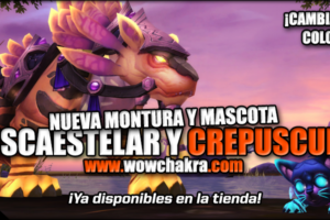 Montura y mascota Buscaestelar luminoso y Crepusculin