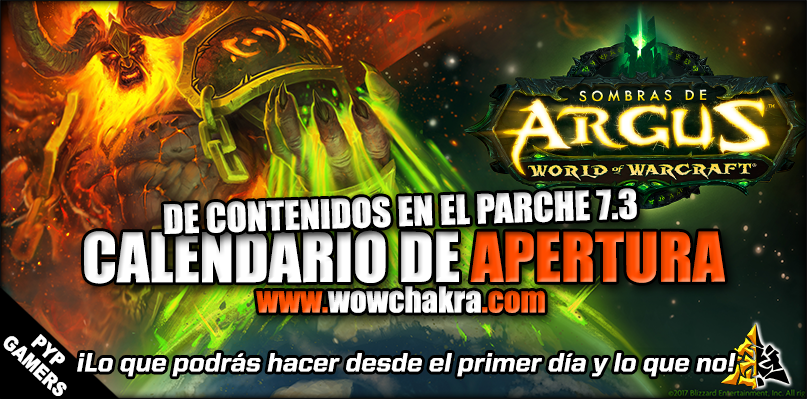 Calendario de apertura de Contenidos en el Parche 7.3
