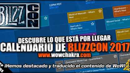 Calendario BlizzCon 2017