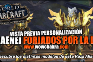 Vista previa personalización Draenei Forjados por la Luz