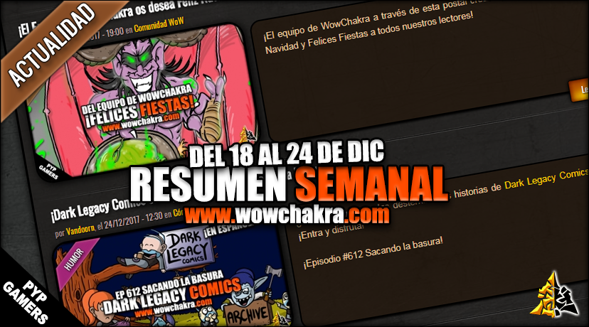 Resumen semanal wowchakra