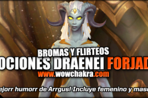 Emociones flirteos y bromas Draenei Forjado por la Luz