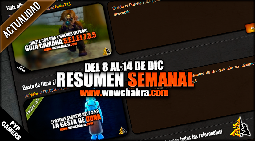 Resumen semanal wowchakra