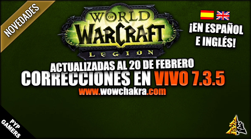 Correcciones en vivo de World of Warcraft