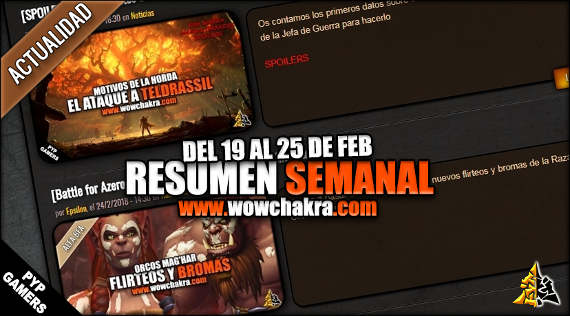 Resumen semanal wowchakra