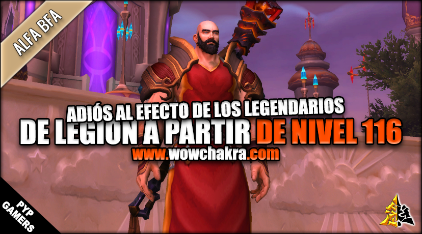Legendarios a partir de nivel 116 en Battle for Azeroth