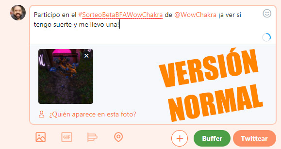 Ejemplo normal sorteo de Betas de Battle for Azeroth