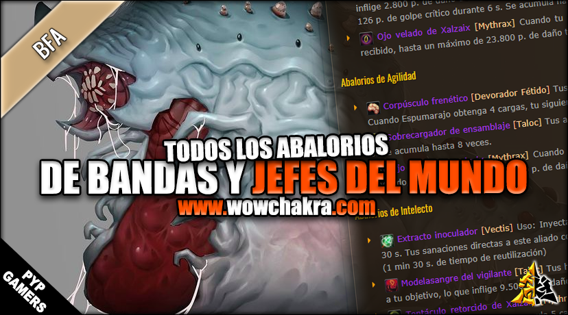 Todos los Abalorios de battle for azeroth
