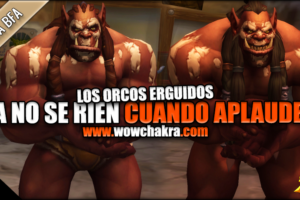 Orcos erguidos enfadados al aplaudir