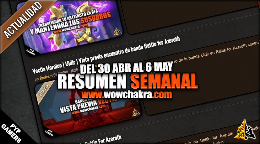 Resumen semanal wowchakra