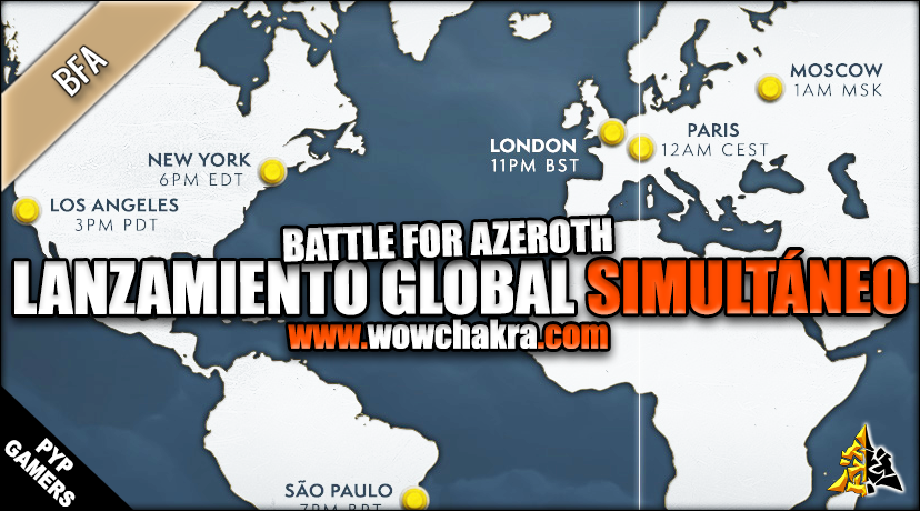 Lanzamiento global de Battle for Azeroth