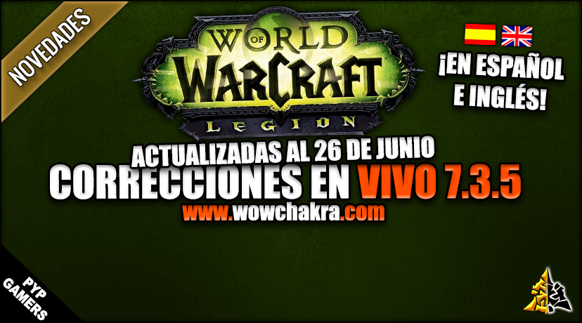 Correcciones en vivo de World of Warcraft