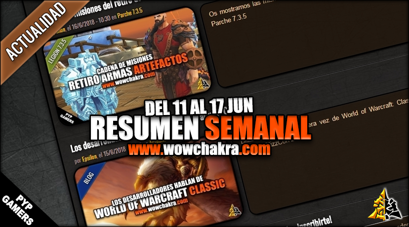 Resumen semanal wowchakra