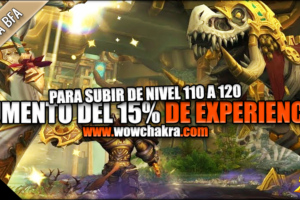 15% Aumento de experiencia para subir de nivel en BFA