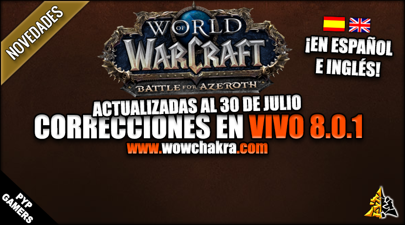 Correcciones en vivo de World of Warcraft