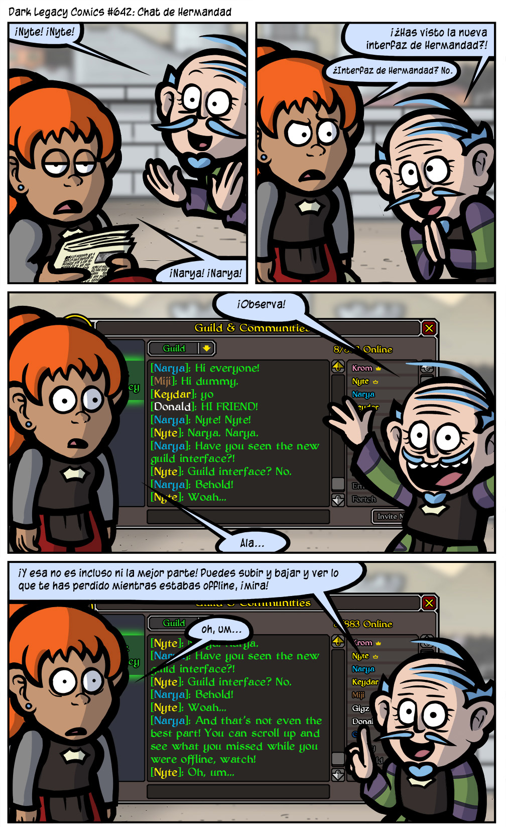 ¡Dark Legacy Comics en español! Episodio #642 Chat de Hermandad