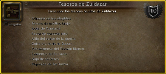 Logro Tesoros de Zuldazar