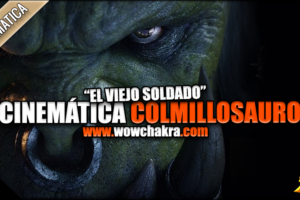 Escena cinemática de Varok Colmillosauro