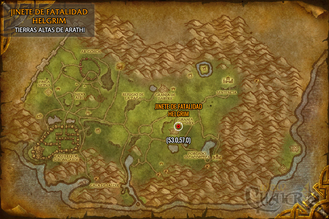 Localización Jinete de Fatalidad Helgrim