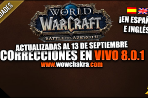 Correcciones en vivo de World of Warcraft