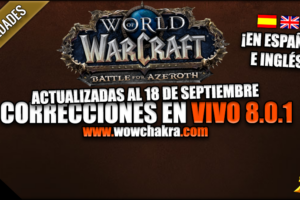 Correcciones en vivo de World of Warcraft