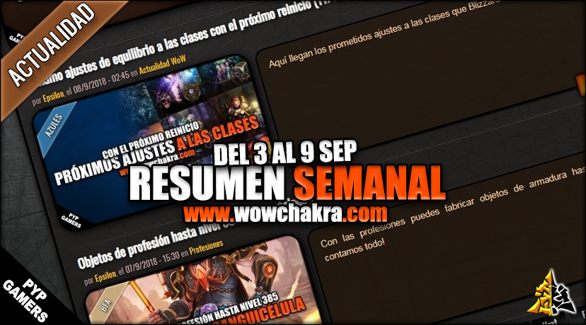 Resumen semanal wowchakra