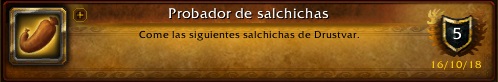 guia logro probador de salchichas