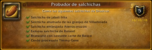 guia logro probador de salchichas