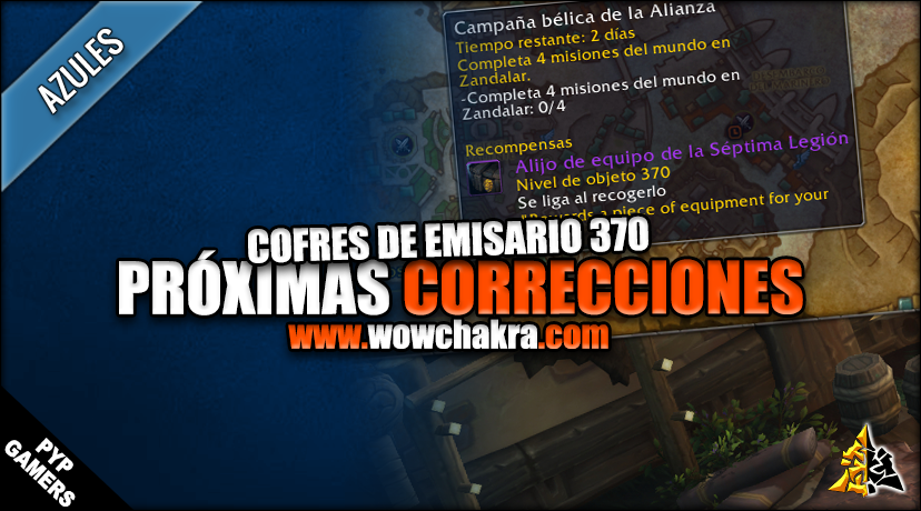 Correcciones equipo de Azerita Emisarios