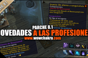 Novedades a las profesiones del Parche 8.1