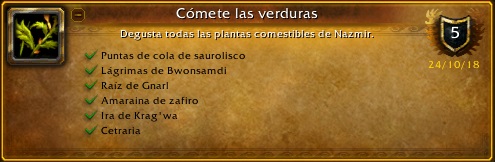 guia logro comete las verduras