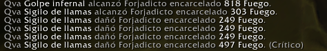 Sigilo de Llamas sin stackear